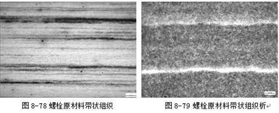 螺栓原材料帶狀組織，螺栓原材料帶狀組織析