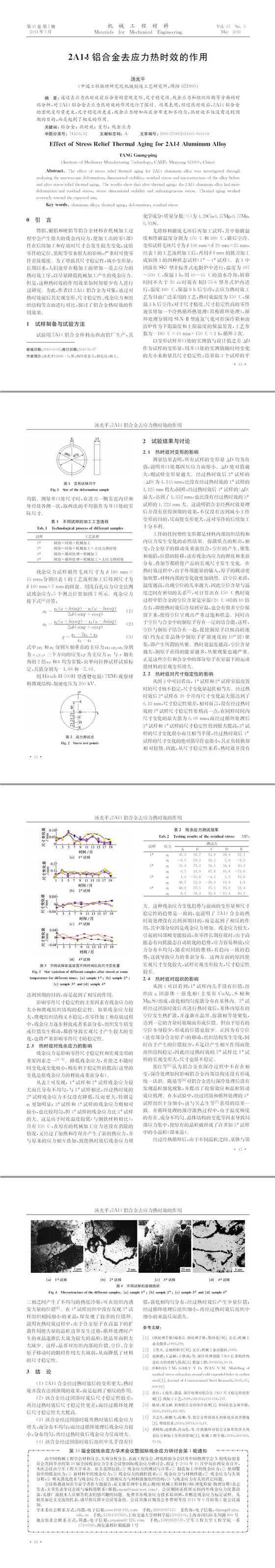 鋁合金去應力熱時效作用