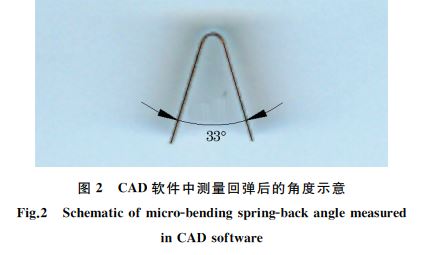 CAD軟件中測量回彈后的角度示意